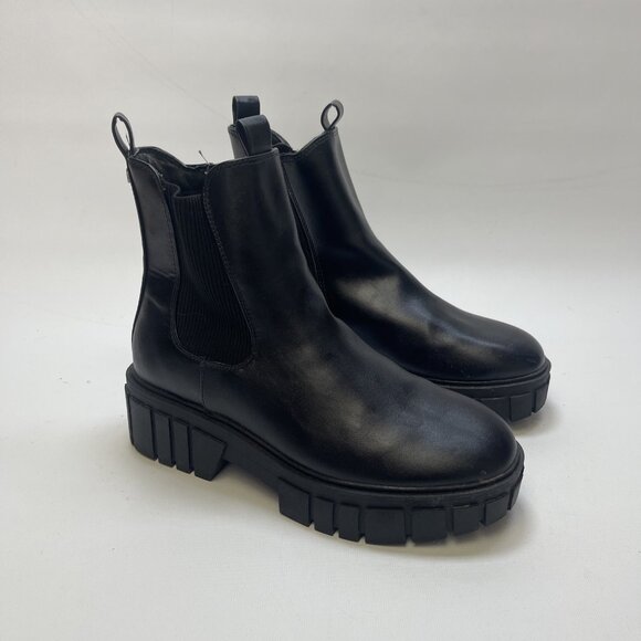 Madden NYC Chunky Chelsea Platform Lug Boots Women's Size 9 Black Comfort - Picture 1 of 13